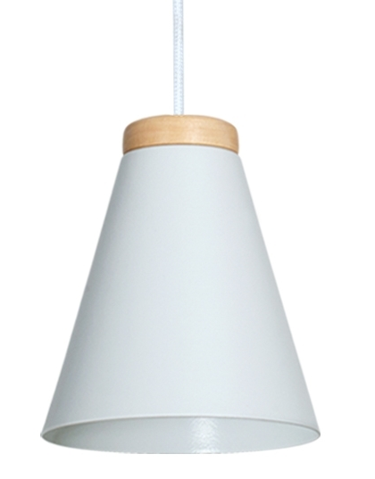 COLGANTE NORDIK BLANCO C/FLORON MADERA